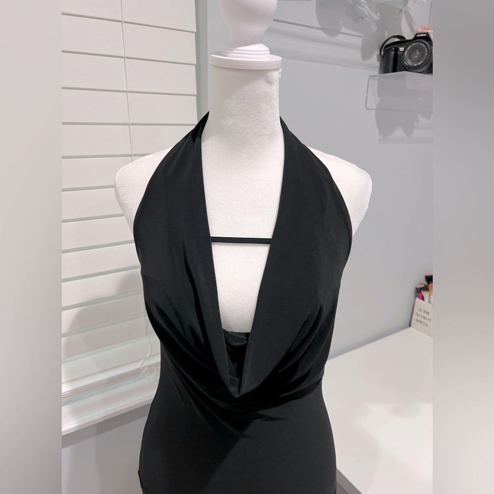 Vintage Heart Throb Asymmetrical Black Dress - Picture 3 of 8
